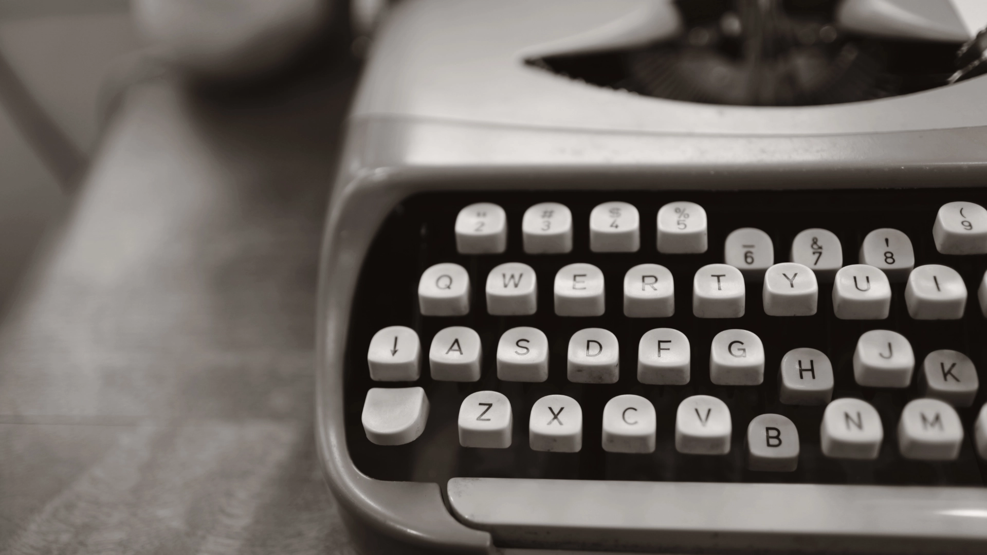 Vintage typewriter on a desk, symbolizing writing, journalism, or traditional publishing.