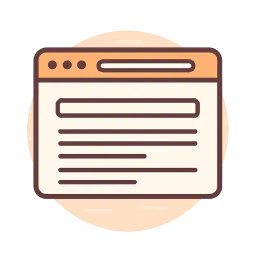 Illustrated browser window layout, representing digital rights management or online publishing platforms.